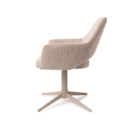 Jesper Home Yanai Biscuit Beach Eetkamerstoel - Quad Beige - KwaliteitWonen.nl