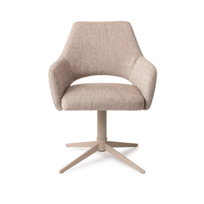 Jesper Home Yanai Biscuit Beach Eetkamerstoel - Quad Beige - KwaliteitWonen.nl