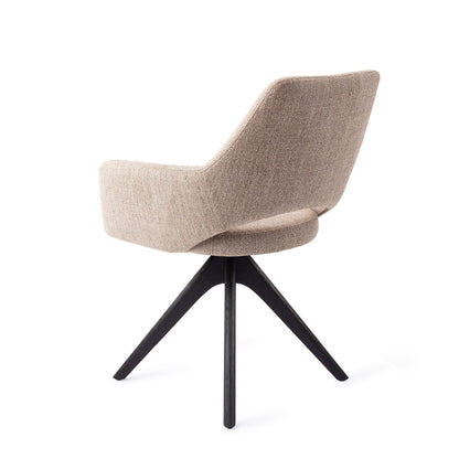Jesper Home Yanai Biscuit Beach Eetkamerstoel - Revolve Oak Black - KwaliteitWonen.nl