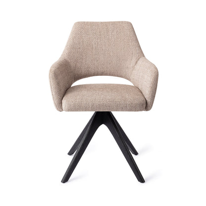 Jesper Home Yanai Biscuit Beach Eetkamerstoel - Revolve Oak Black - KwaliteitWonen.nl