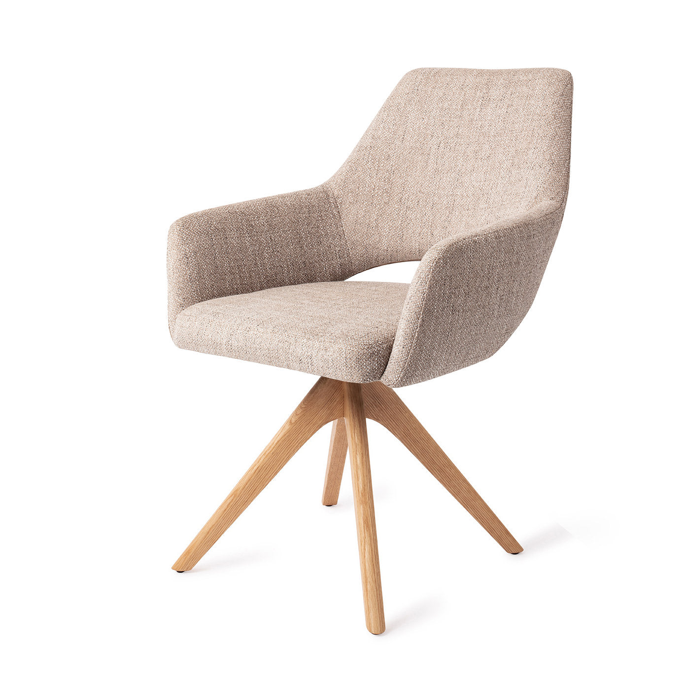 Jesper Home Yanai Biscuit Beach Eetkamerstoel - Revolve Oak Natural - KwaliteitWonen.nl