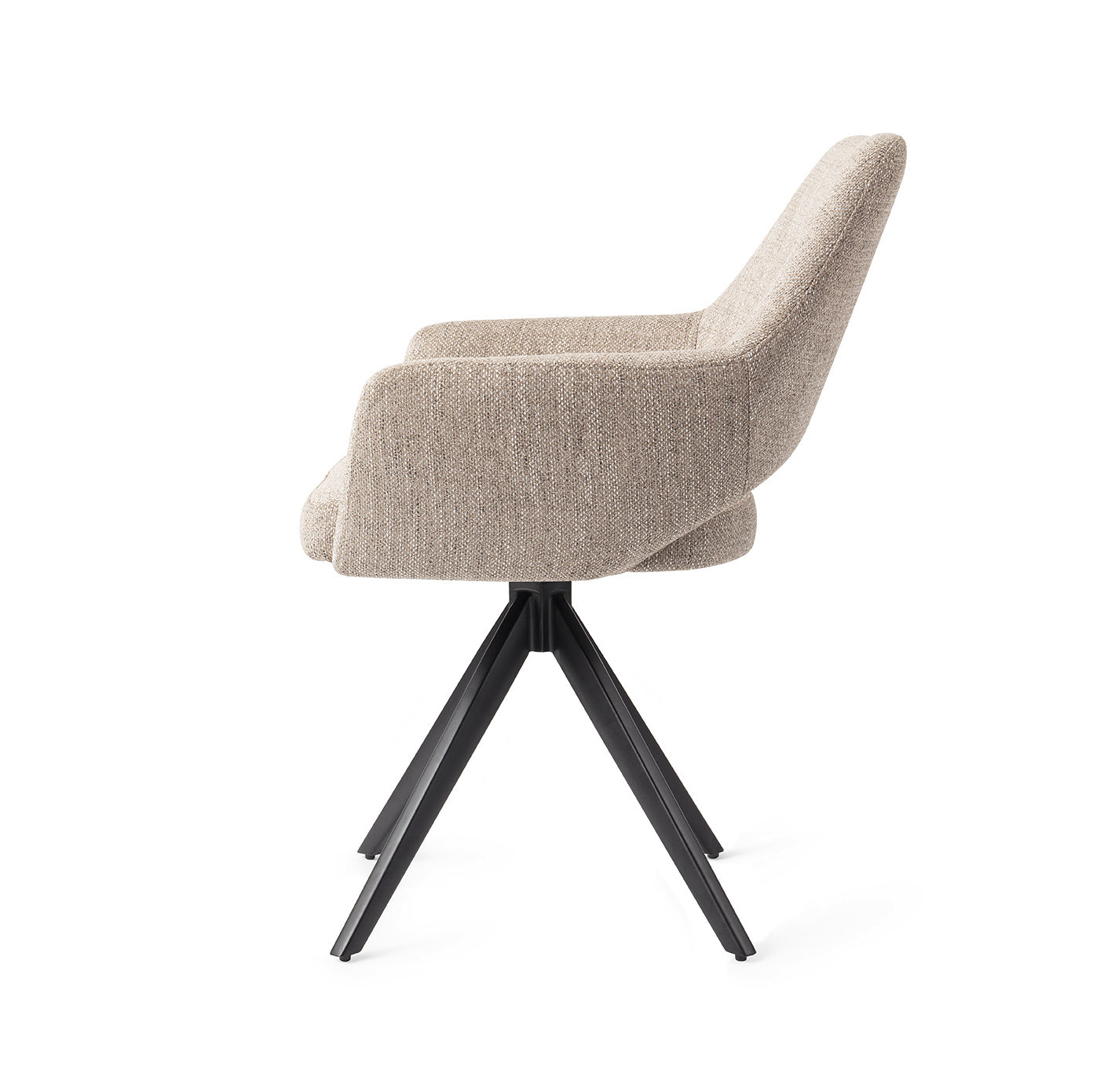 Jesper Home Yanai Biscuit Beach Eetkamerstoel - Turn Black - KwaliteitWonen.nl