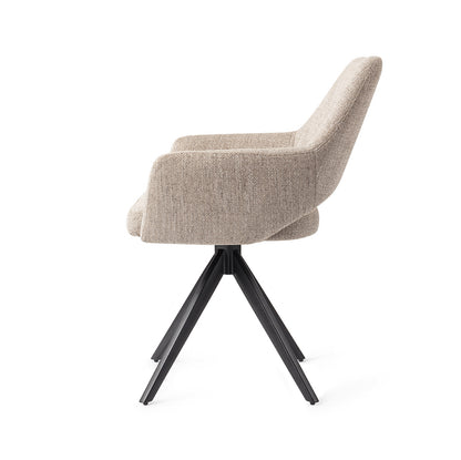 Jesper Home Yanai Biscuit Beach Eetkamerstoel - Turn Black - KwaliteitWonen.nl