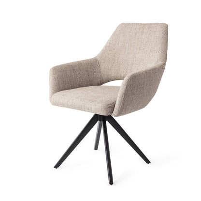 Jesper Home Yanai Biscuit Beach Eetkamerstoel - Turn Black - KwaliteitWonen.nl