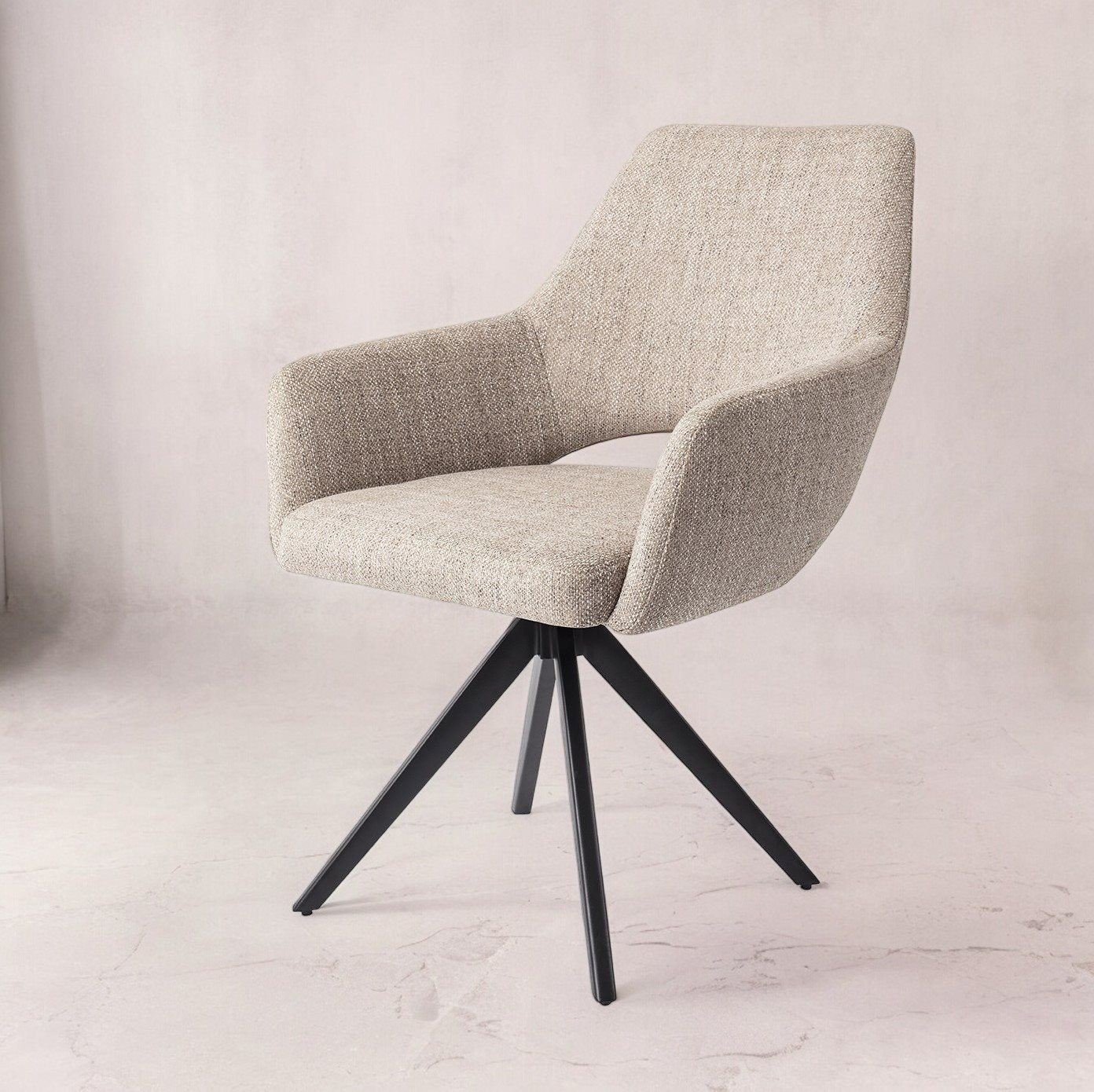 Jesper Home Yanai Biscuit Beach Eetkamerstoel - Turn Black - KwaliteitWonen.nl