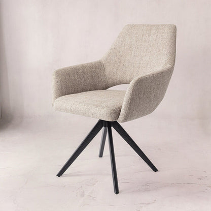 Jesper Home Yanai Biscuit Beach Eetkamerstoel - Turn Black - KwaliteitWonen.nl