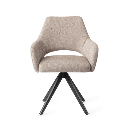 Jesper Home Yanai Biscuit Beach Eetkamerstoel - Turn Black - KwaliteitWonen.nl