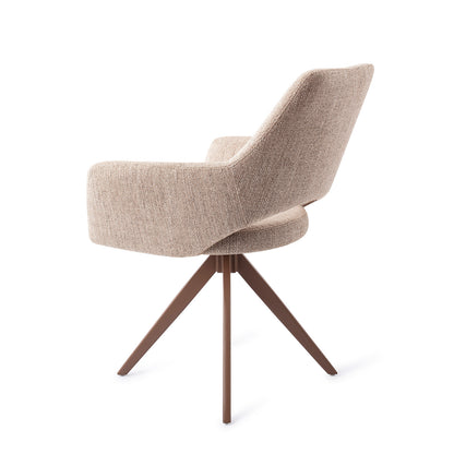 Jesper Home Yanai Biscuit Beach Eetkamerstoel - Turn Brown - KwaliteitWonen.nl