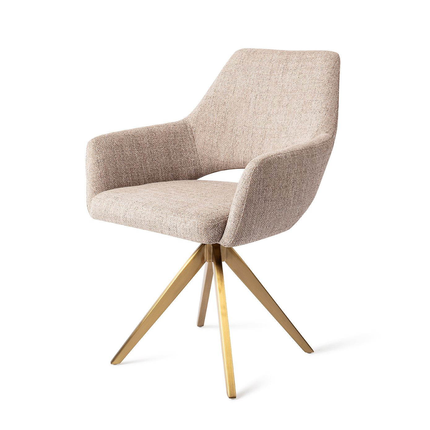 Jesper Home Yanai Biscuit Beach Eetkamerstoel - Turn Gold - KwaliteitWonen.nl