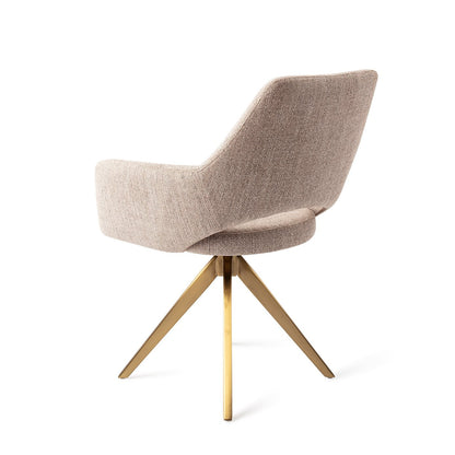 Jesper Home Yanai Biscuit Beach Eetkamerstoel - Turn Gold - KwaliteitWonen.nl