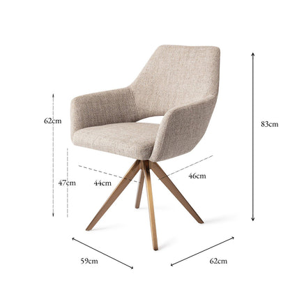Jesper Home Yanai Biscuit Beach Eetkamerstoel - Turn Rose - KwaliteitWonen.nl