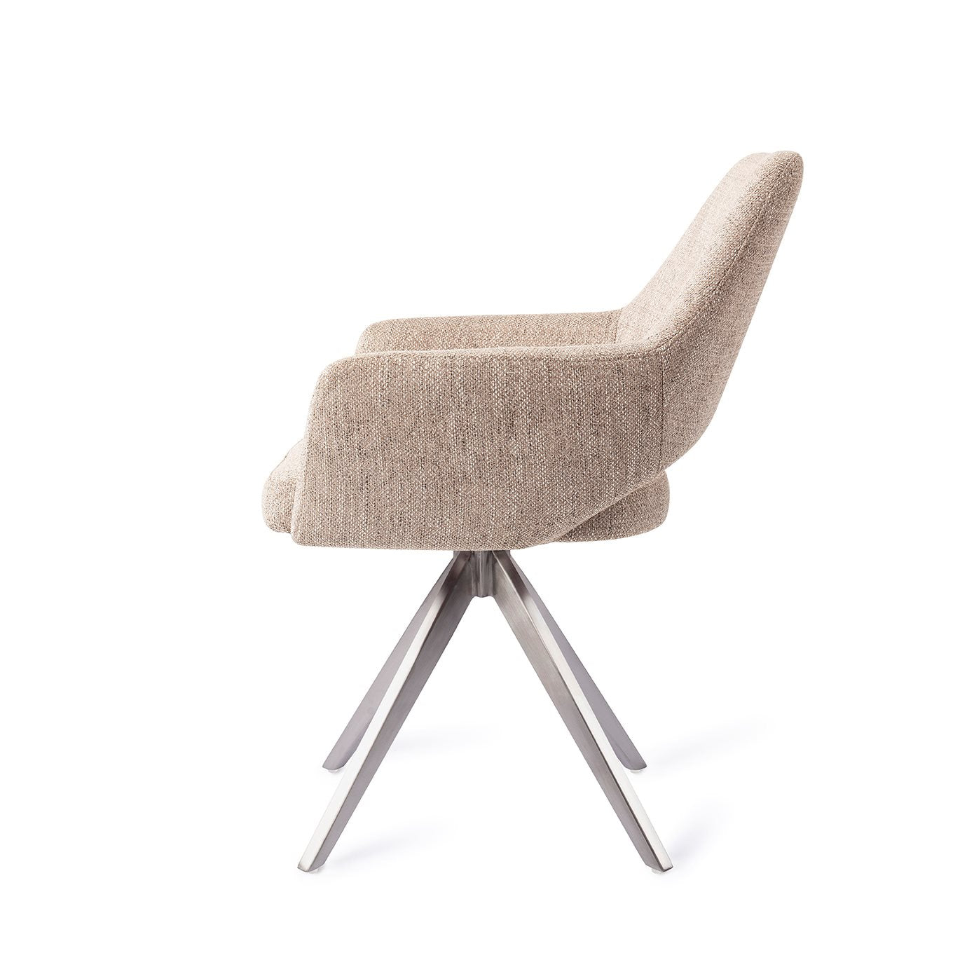 Jesper Home Yanai Biscuit Beach Eetkamerstoel - Turn Steel - KwaliteitWonen.nl