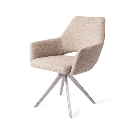 Jesper Home Yanai Biscuit Beach Eetkamerstoel - Turn Steel - KwaliteitWonen.nl