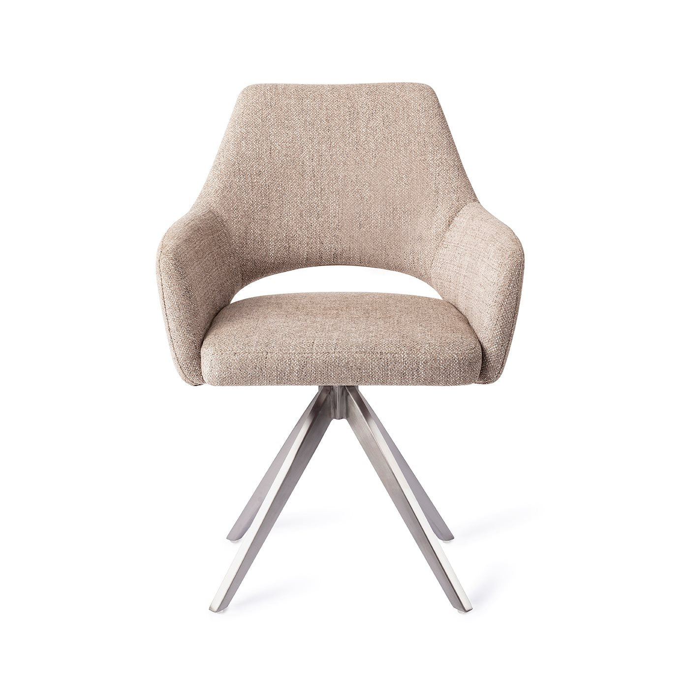 Jesper Home Yanai Biscuit Beach Eetkamerstoel - Turn Steel - KwaliteitWonen.nl