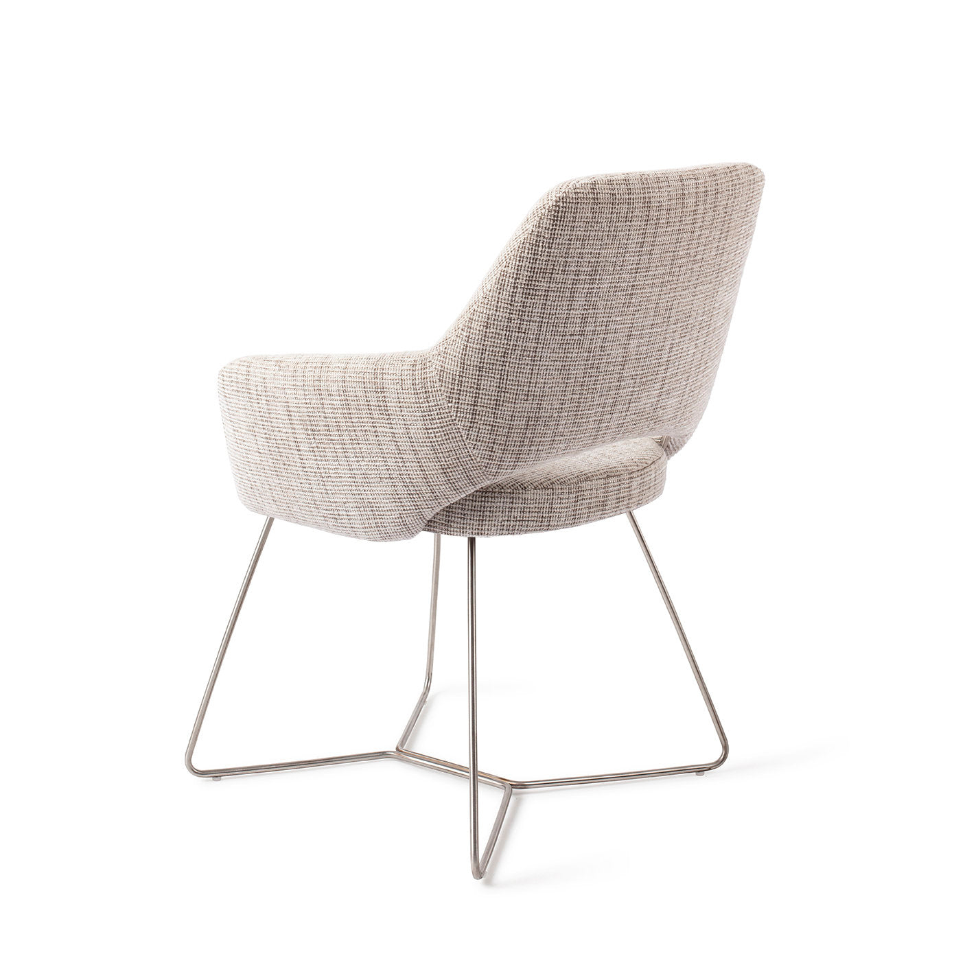 Jesper Home Yanai Caramel Grid Eetkamerstoel - Beehive Steel - KwaliteitWonen.nl