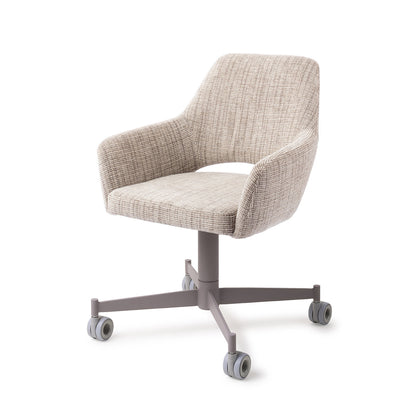 Jesper Home Yanai Caramel Grid Eetkamerstoel - Caster Grey - KwaliteitWonen.nl