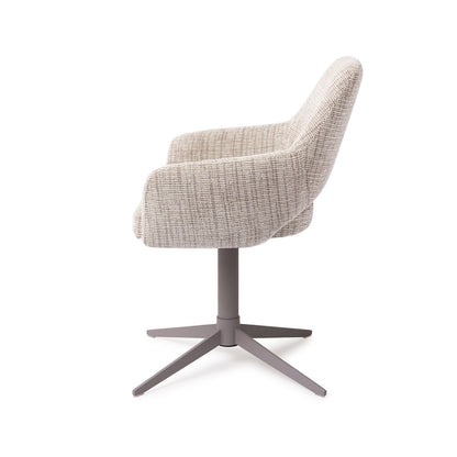 Jesper Home Yanai Caramel Grid Eetkamerstoel - Quad Grey - KwaliteitWonen.nl