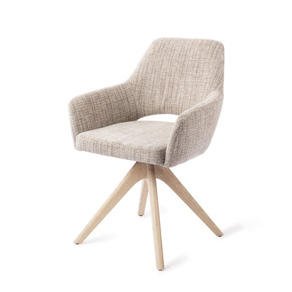 Jesper Home Yanai Caramel Grid Eetkamerstoel - Revolve Oak Bleach - KwaliteitWonen.nl