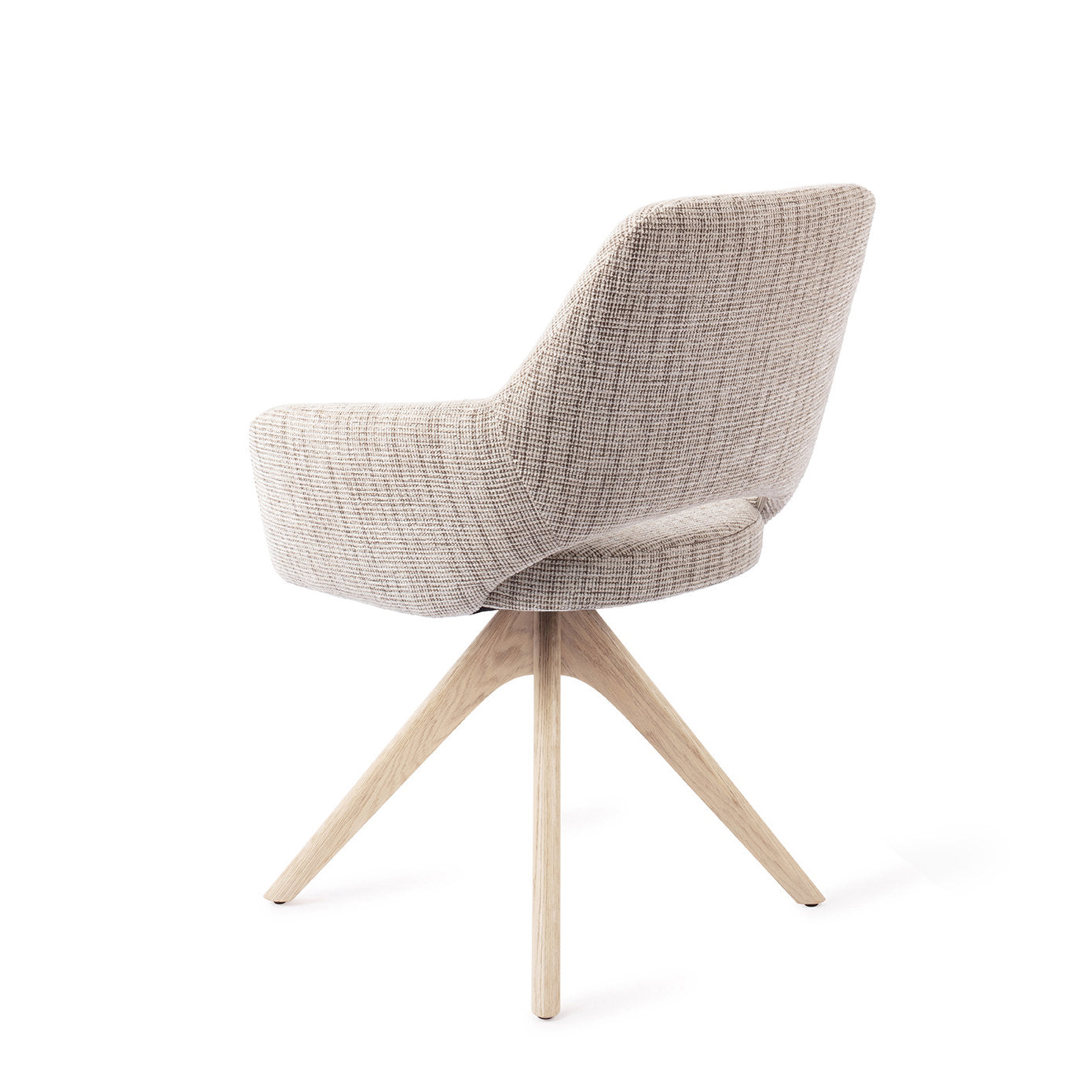Jesper Home Yanai Caramel Grid Eetkamerstoel - Revolve Oak Bleach - KwaliteitWonen.nl