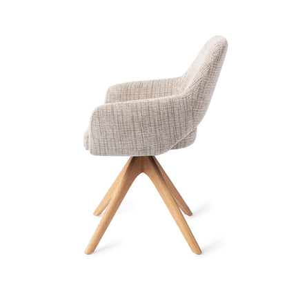 Jesper Home Yanai Caramel Grid Eetkamerstoel - Revolve Oak Natural - KwaliteitWonen.nl