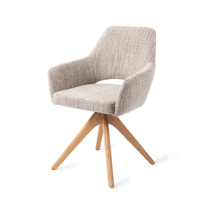 Jesper Home Yanai Caramel Grid Eetkamerstoel - Revolve Oak Natural - KwaliteitWonen.nl