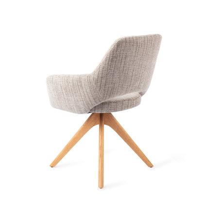 Jesper Home Yanai Caramel Grid Eetkamerstoel - Revolve Oak Natural - KwaliteitWonen.nl
