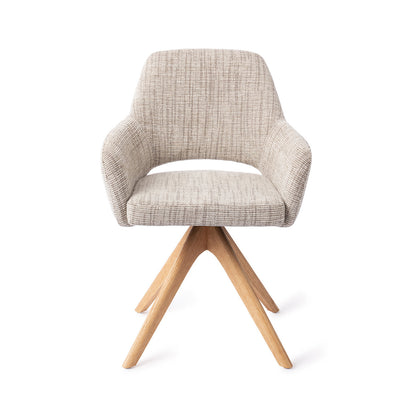 Jesper Home Yanai Caramel Grid Eetkamerstoel - Revolve Oak Natural - KwaliteitWonen.nl