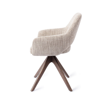Jesper Home Yanai Caramel Grid Eetkamerstoel - Revolve Oak Walnut - KwaliteitWonen.nl