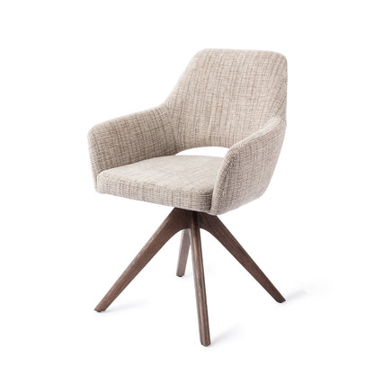 Jesper Home Yanai Caramel Grid Eetkamerstoel - Revolve Oak Walnut - KwaliteitWonen.nl