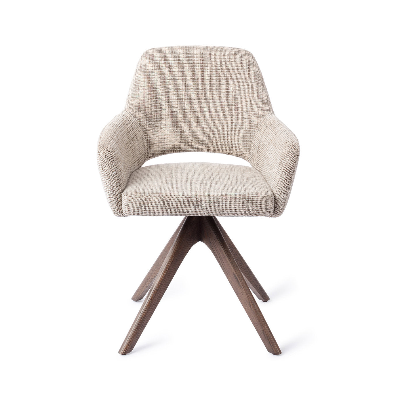 Jesper Home Yanai Caramel Grid Eetkamerstoel - Revolve Oak Walnut - KwaliteitWonen.nl