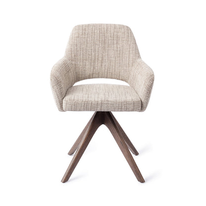 Jesper Home Yanai Caramel Grid Eetkamerstoel - Revolve Oak Walnut - KwaliteitWonen.nl