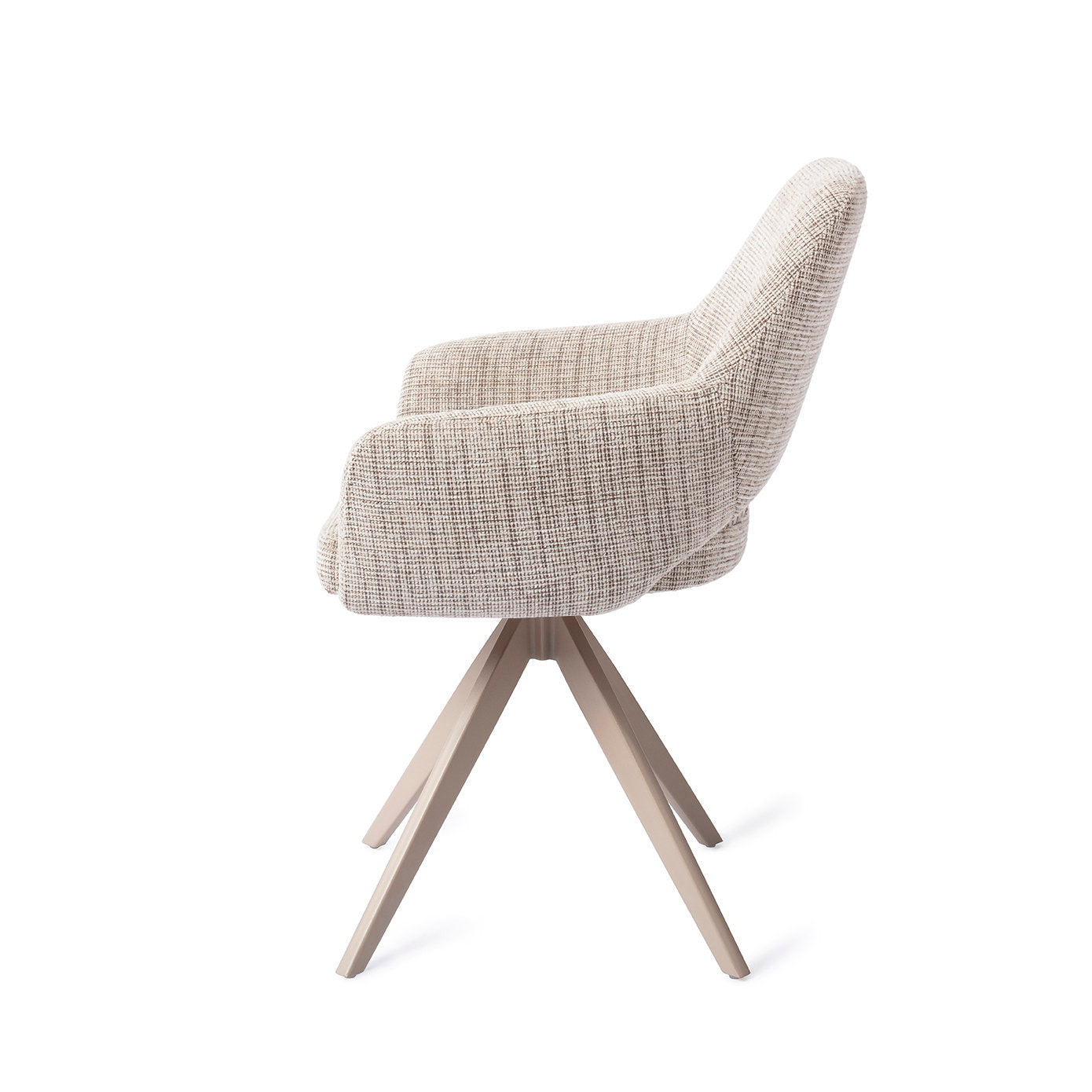 Jesper Home Yanai Caramel Grid Eetkamerstoel - Turn Beige - KwaliteitWonen.nl