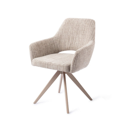 Jesper Home Yanai Caramel Grid Eetkamerstoel - Turn Beige - KwaliteitWonen.nl