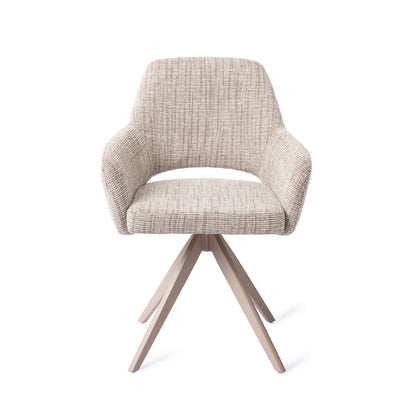 Jesper Home Yanai Caramel Grid Eetkamerstoel - Turn Beige - KwaliteitWonen.nl