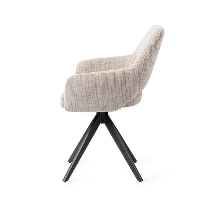 Jesper Home Yanai Caramel Grid Eetkamerstoel - Turn Black - KwaliteitWonen.nl
