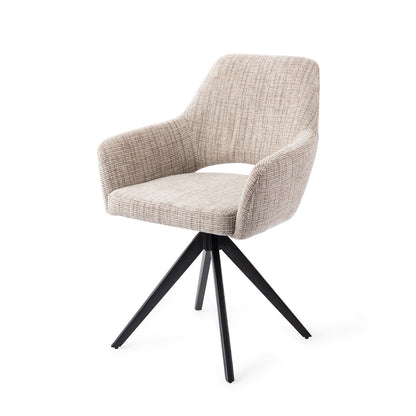 Jesper Home Yanai Caramel Grid Eetkamerstoel - Turn Black - KwaliteitWonen.nl