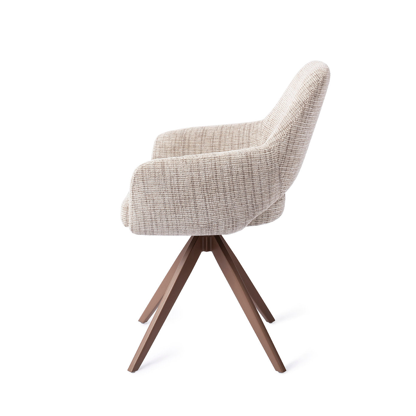 Jesper Home Yanai Caramel Grid Eetkamerstoel - Turn Brown - KwaliteitWonen.nl