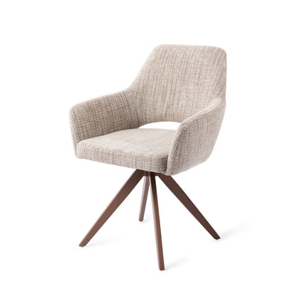 Jesper Home Yanai Caramel Grid Eetkamerstoel - Turn Brown - KwaliteitWonen.nl