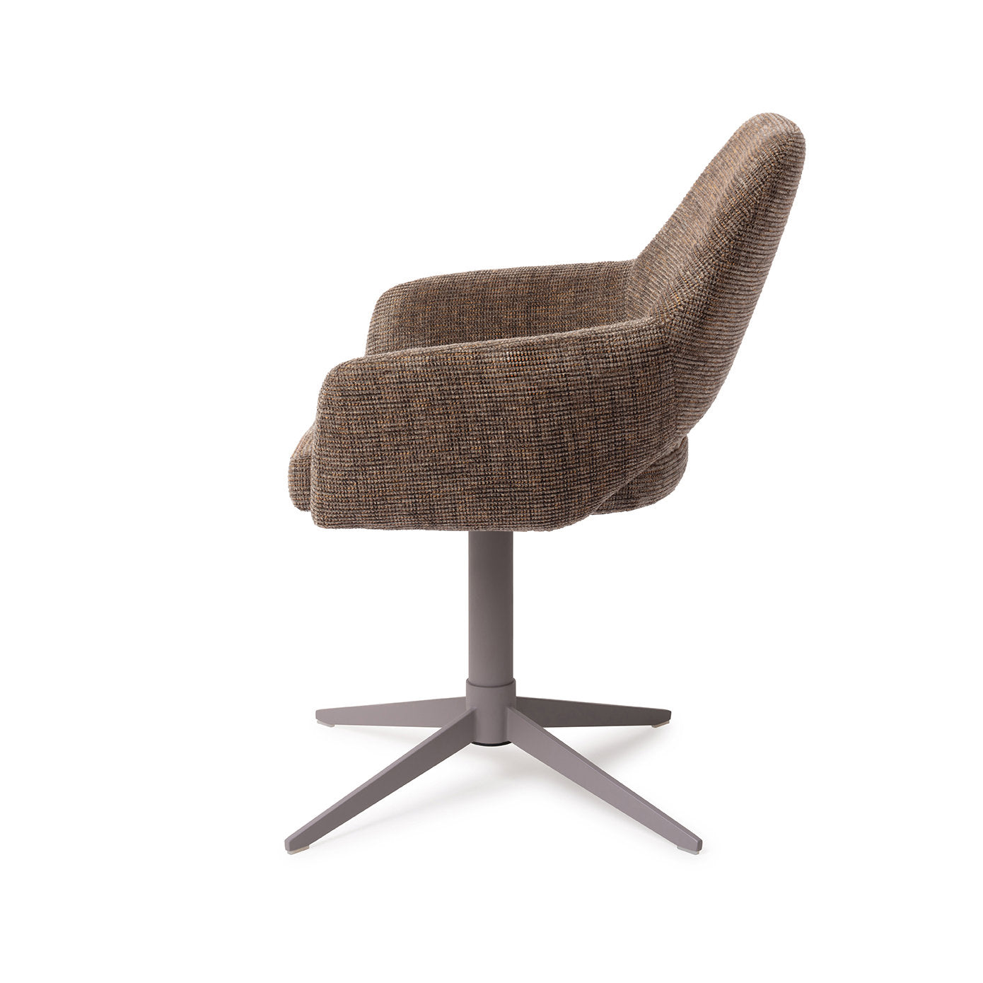 Jesper Home Yanai Checked Chestnut Eetkamerstoel - Quad Grey - KwaliteitWonen.nl