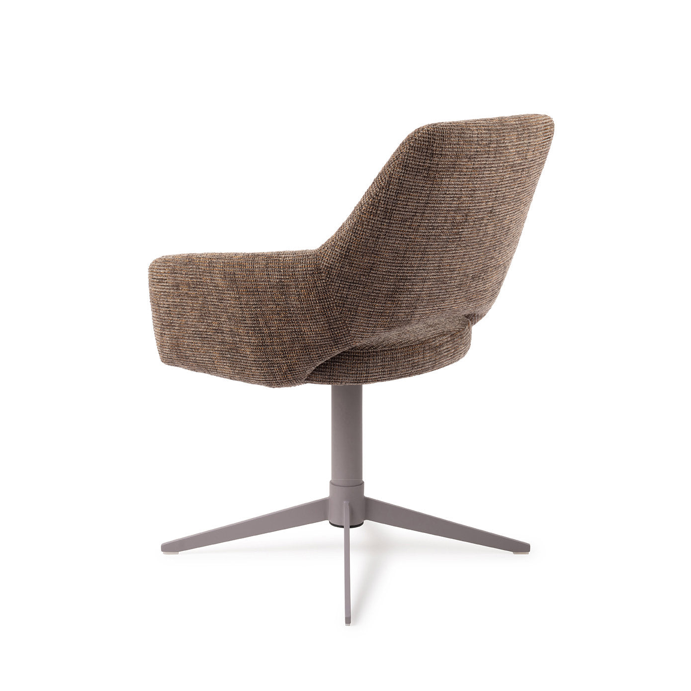 Jesper Home Yanai Checked Chestnut Eetkamerstoel - Quad Grey - KwaliteitWonen.nl