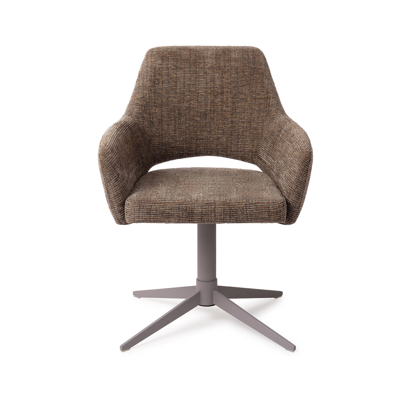 Jesper Home Yanai Checked Chestnut Eetkamerstoel - Quad Grey - KwaliteitWonen.nl