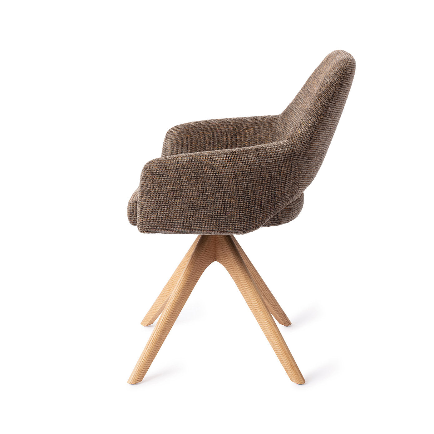 Jesper Home Yanai Checked Chestnut Eetkamerstoel - Revolve Oak Natural - KwaliteitWonen.nl