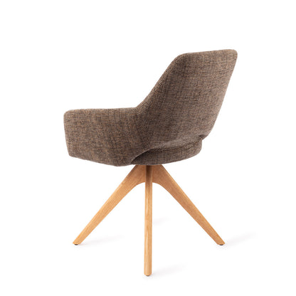Jesper Home Yanai Checked Chestnut Eetkamerstoel - Revolve Oak Natural - KwaliteitWonen.nl