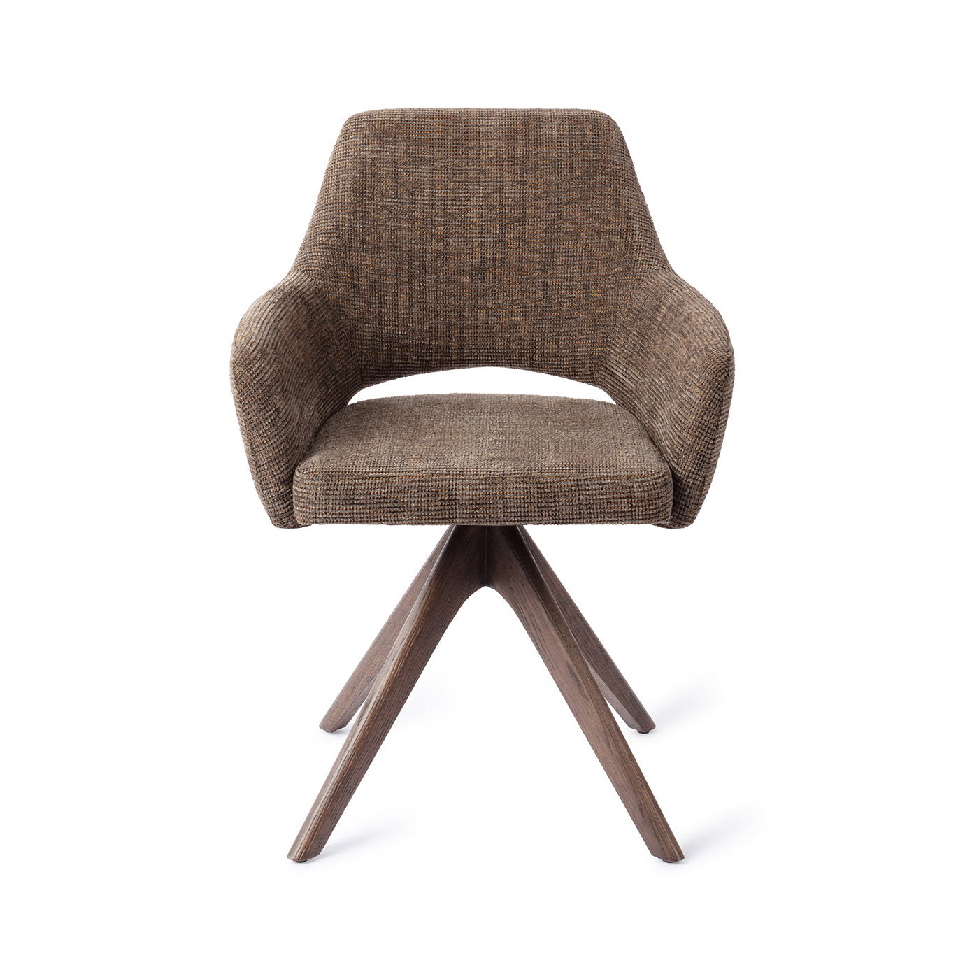 Jesper Home Yanai Checked Chestnut Eetkamerstoel - Revolve Oak Walnut-Kwaliteitwonen.nl