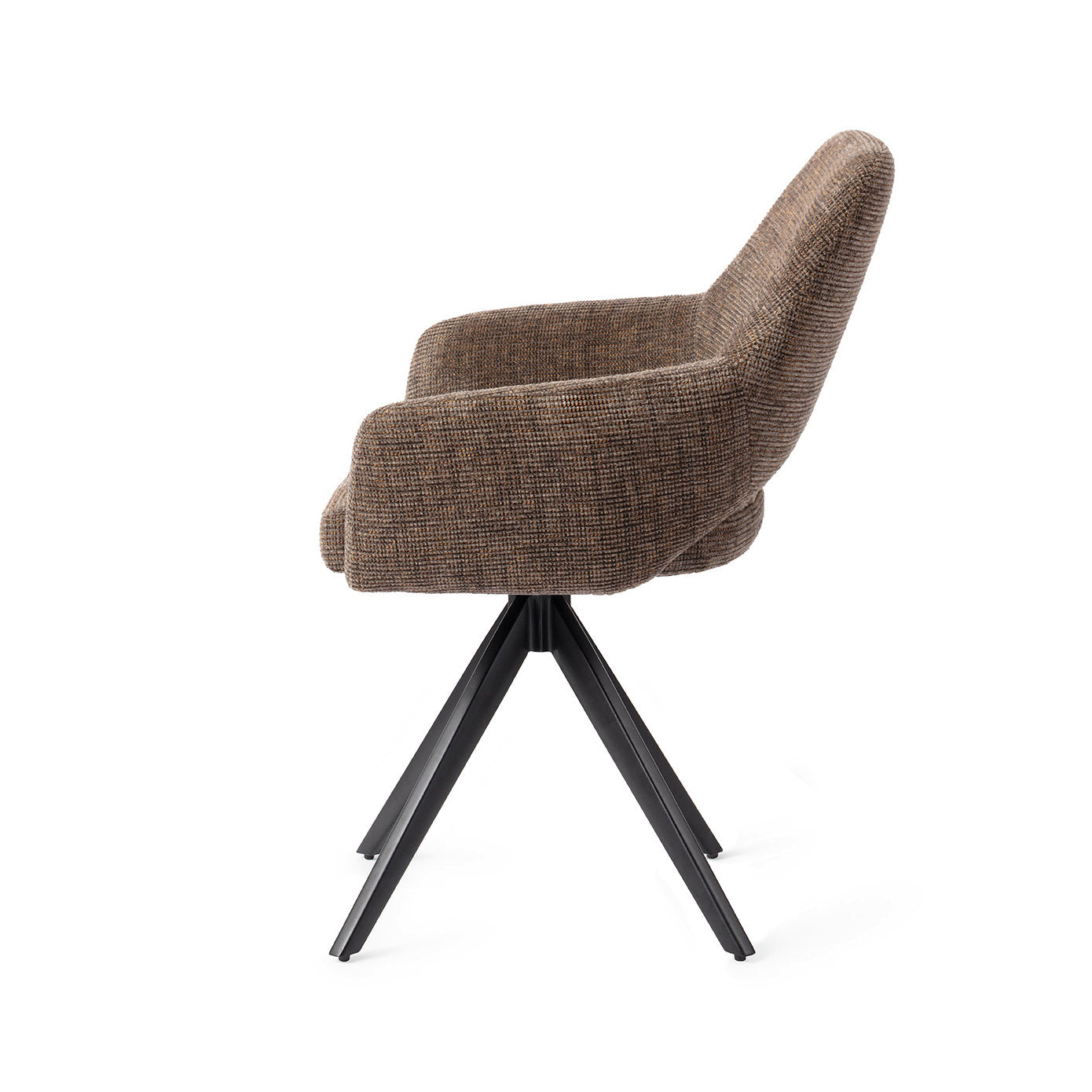 Jesper Home Yanai Checked Chestnut Eetkamerstoel - Turn Black - KwaliteitWonen.nl