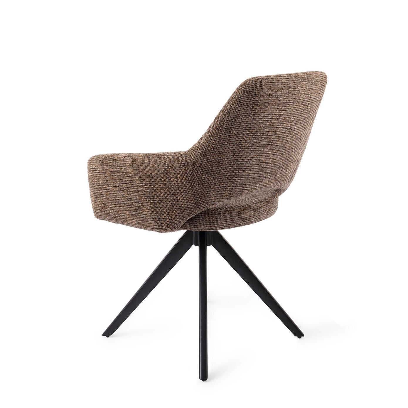 Jesper Home Yanai Checked Chestnut Eetkamerstoel - Turn Black - KwaliteitWonen.nl