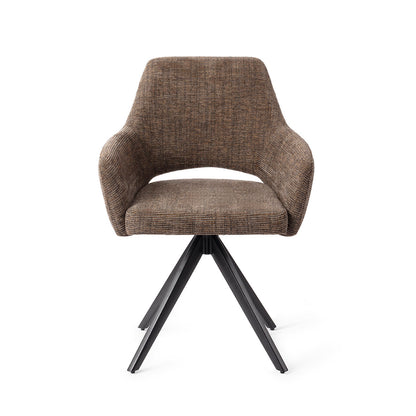Jesper Home Yanai Checked Chestnut Eetkamerstoel - Turn Black - KwaliteitWonen.nl