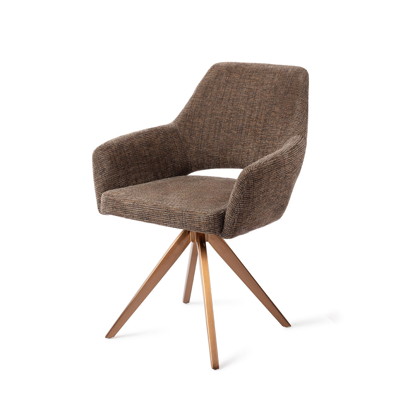 Jesper Home Yanai Checked Chestnut Eetkamerstoel - Turn Rose - KwaliteitWonen.nl