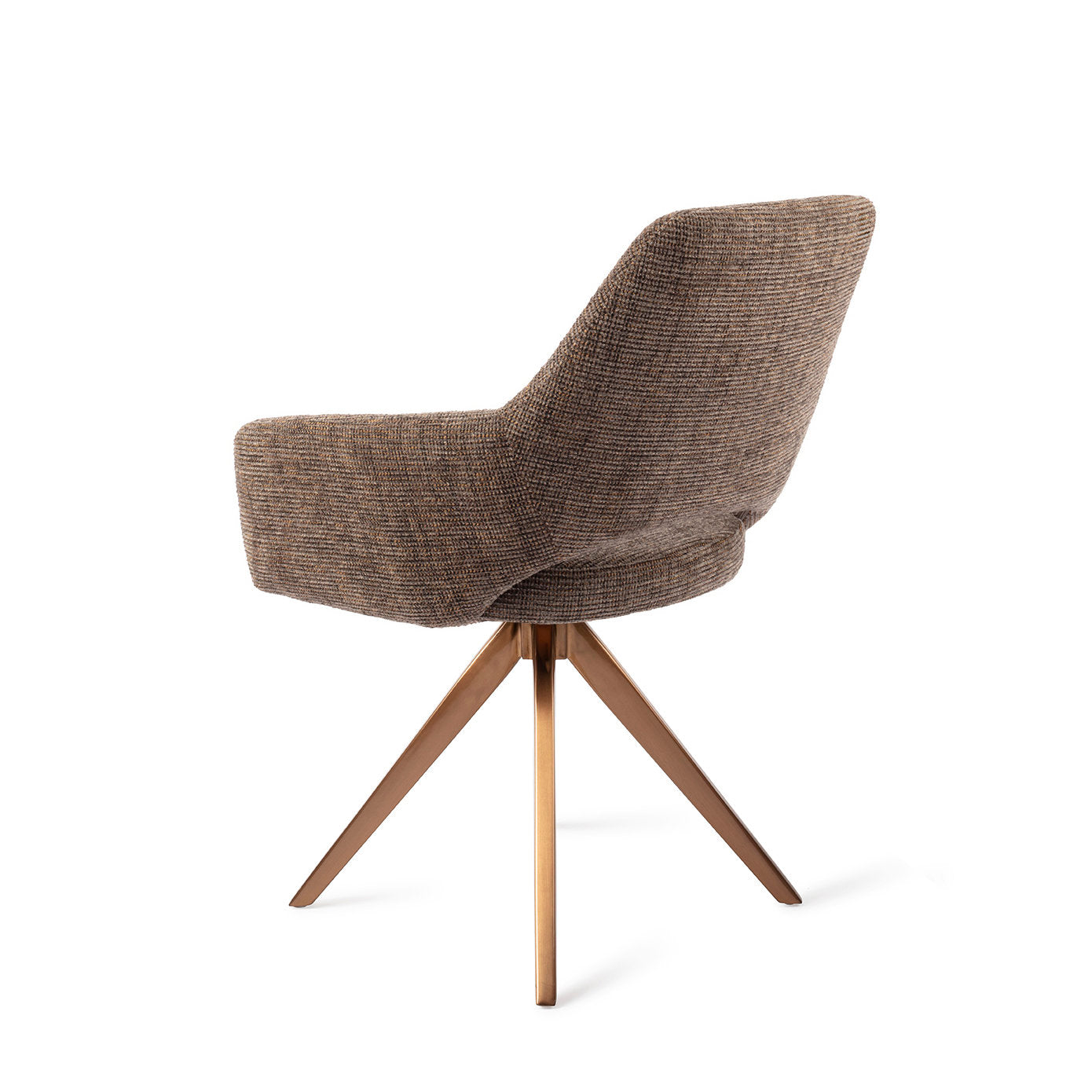Jesper Home Yanai Checked Chestnut Eetkamerstoel - Turn Rose - KwaliteitWonen.nl
