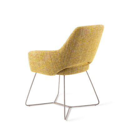Jesper Home Yanai Lemon Lines Eetkamerstoel - Beehive Steel - KwaliteitWonen.nl